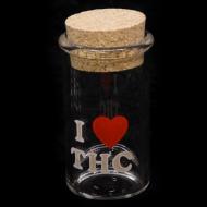 I HEART THC Cork Nug Jar