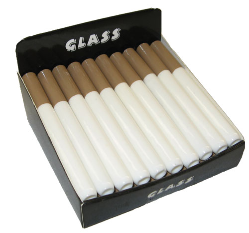 Ceramic Glass Cigarette Shape Pipe 20ct